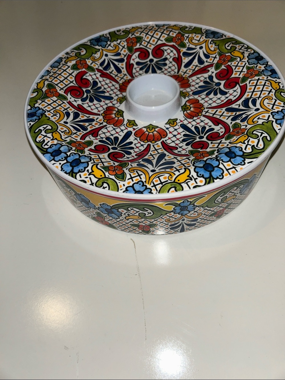 Tl Mulino New York Decorative Multi-Color melamine tortilla warmer - Picture 2 of 4